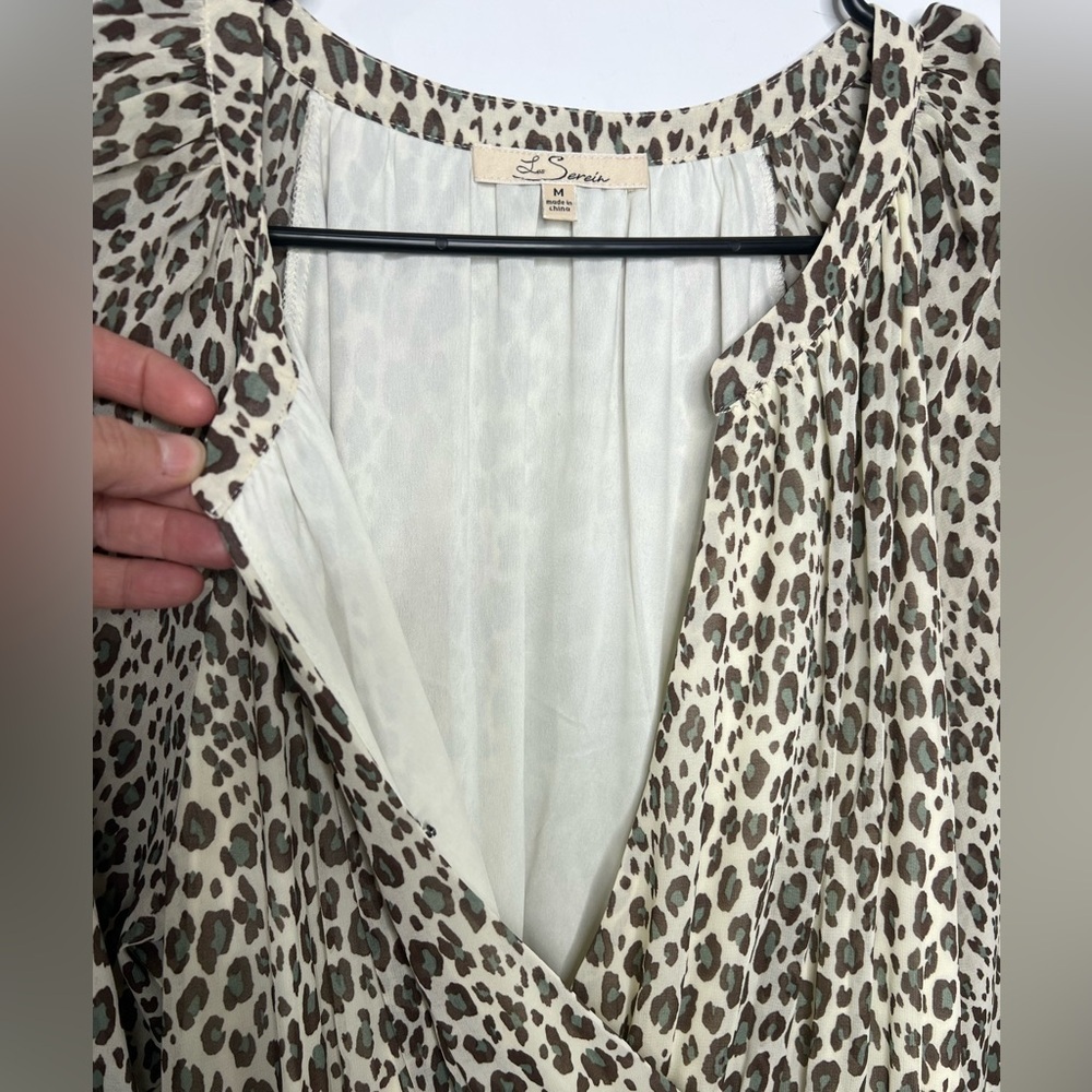Les Serein Leopard Print Swing Dress Women’s Size Medium - Picture 5 of 9